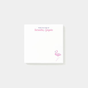 Chic Rosa Flamingo från Namn Post-it Block