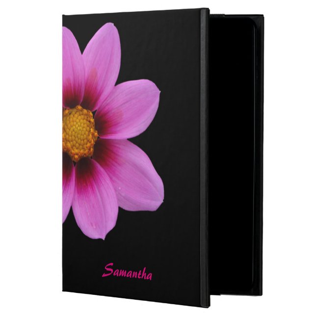 Chic Rosa Flower Personlig iPad Air 2 Fodral (Framsidan)
