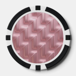 Chic Rosa Geometric Poker Chip - Snyggt och unikt Marker