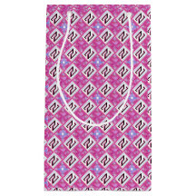 Chic Rosa Geometrisk Alfabet N Initial