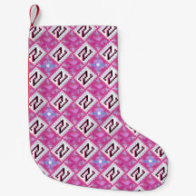 Chic Rosa Geometrisk Alfabet N Initial