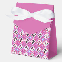 Chic Rosa Geometrisk Alfabet N Initial