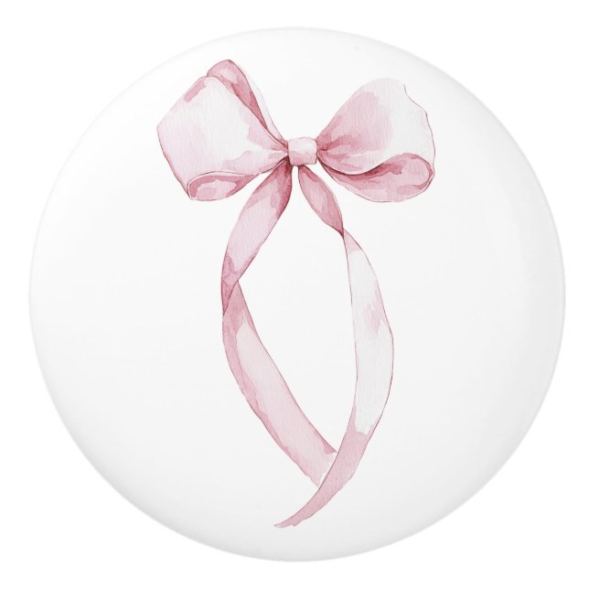 Chic Rosa Girly Bow Knopp (Framsidan)