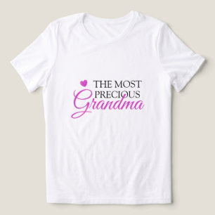 Chic Rosa Glitter Hearts Grandma T Shirt