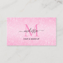 Chic Rosa Glitter Monogram
