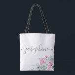 Chic Rosa Grått vattencolor blommigt namn Bridesma Tygkasse<br><div class="desc">"The Ultimate Möhippa Assion": Chic Rosa Grått Watercolor Blommigt Bridesmaid Tote Bag Steeped in elegance and brimming with practice, denna tote-väska är mer än bara ett tillbehör - det är en påstående, en känsla, en omhuldad keepist. 🔹 Högdagrar: Personlig Touch: Fira din brud med en namn elegant skriven över väskan....</div>