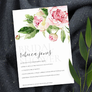 CHIC ROSA GRÖNT BLOMMIGT MÖHIPPA INBJUDAN