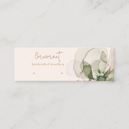 Chic  Rosa Grönt Flower Stud Earring Visning  Mini Visitkort