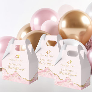 Chic Rosa Guld Agate Anpassningsbar Bat mitzvah Pa Presentaskar