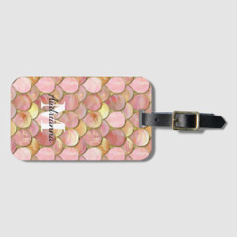 Chic Rosa Guld Glam Circles Bagagebricka