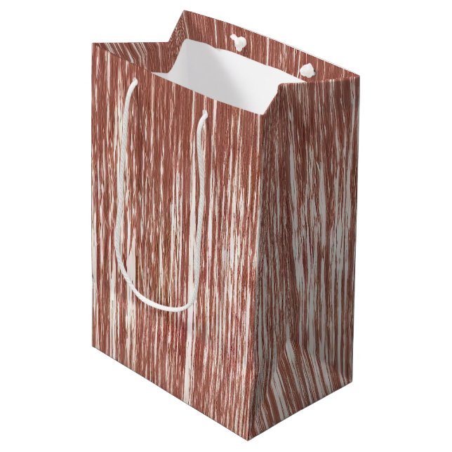 Chic Rosa Guld Glam Tinselflärsar Jul (Framsidan Vinklad)