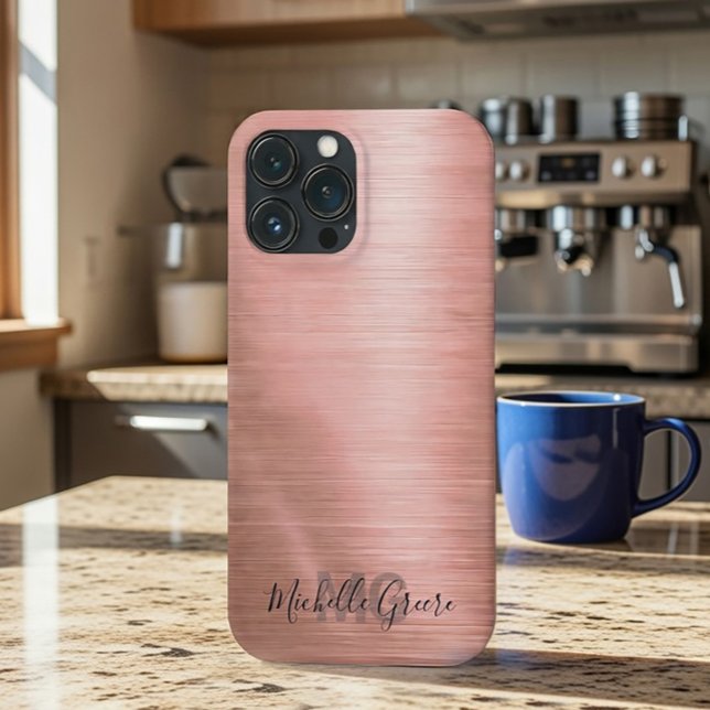 Chic Rosa Guld Metallisk Telefonfodral (Skapare uppladdad)