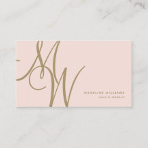 Chic  Rosa Guld Monogram Script Initialer
