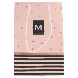 Chic rosa guld och grå presentpåse