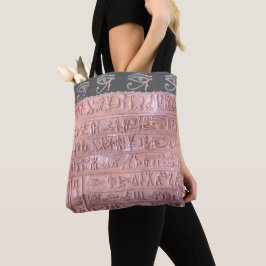 Chic Rosa Hieroglyfer Öga Ra Tygkasse