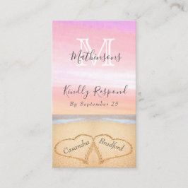 Chic Rosa Lila Hearts Sand OSA Tilläggskort