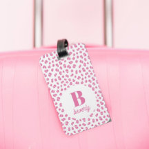 Chic Rosa Monogram Namn Initial