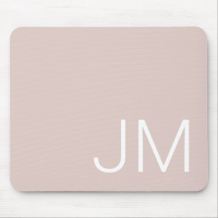 Chic Rosa Monogrammed Oversifierat Initialer Musmatta