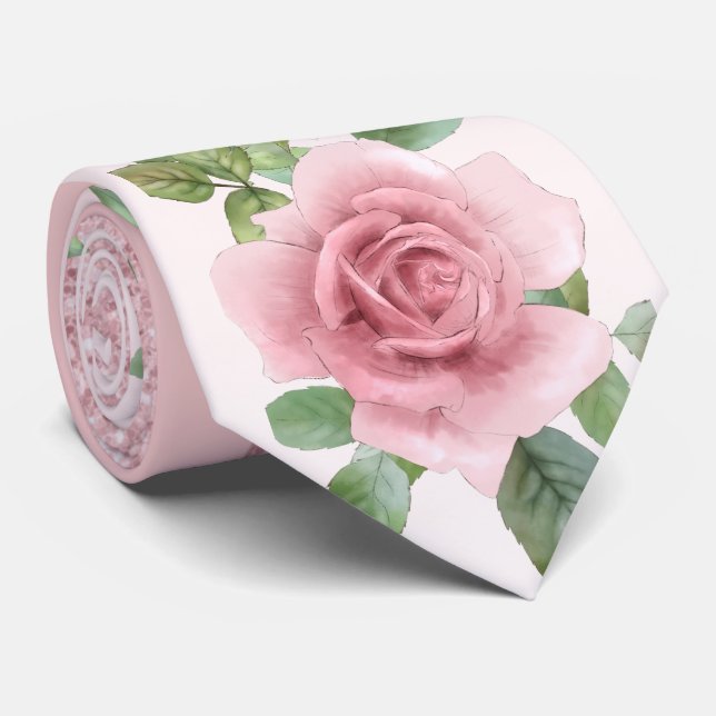 Chic Rosa och Glitter med Ro Flower Slips (Rullad)