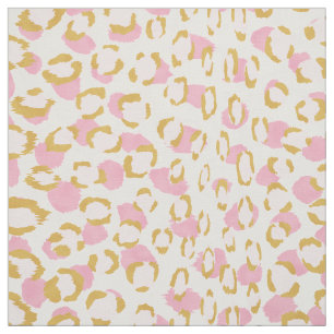 Chic rosa och guld cheetah print mönster tyg