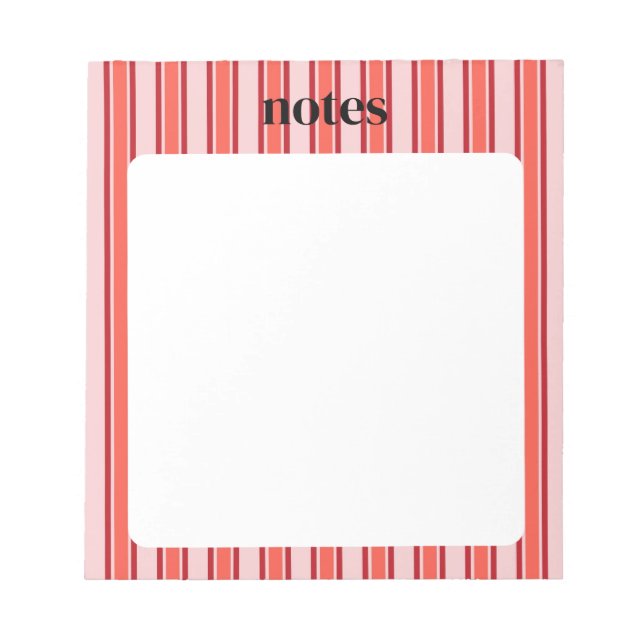 Chic Rosa och Red Anpassade Stationery Anteckningsblock (Framsida)