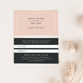  chic | Rosa och svart Elegant Rabattkort