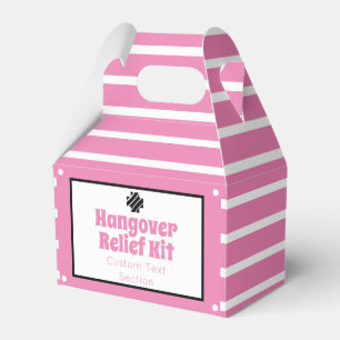 Chic Rosa och svart Hangover Relief Kit Presentaskar