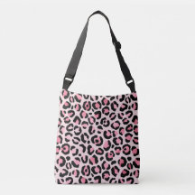 Chic Rosa och svart leopard Skriv ut