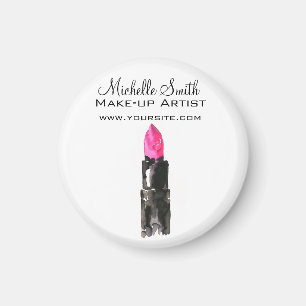 Chic rosa och svart vattenfärgsläppstift Makeup Magnet