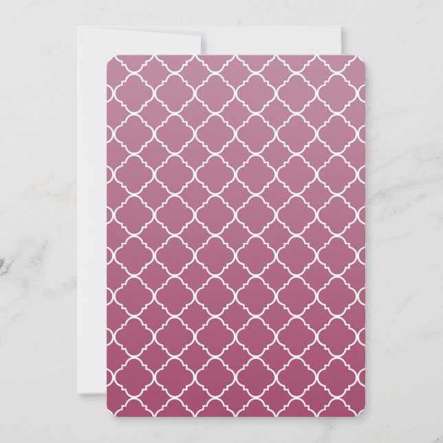 Chic Rosa Ombre Baby Shower Inbjudningar (Framsida)