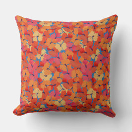 Chic Rosa Orange Gult Poppies Pillow eller Cushion Kudde