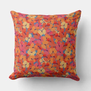Chic Rosa Orange Gult Poppies Pillow eller Cushion Kudde