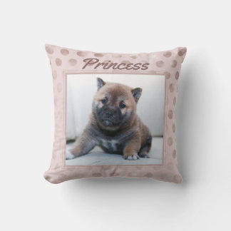 Chic Rosa Pet Photo Jul Helgdag Kudde
