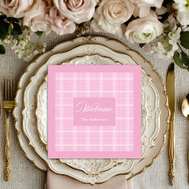 Chic Rosa Play Napkins Personlig Bord Decor Pappersservett
