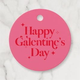 Chic Rosa Red Gnistra Lycklig Galentines Day Gåvor Etiketter