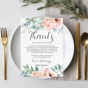 Chic Rosa  Ro Blommigt Bröllop QR  foto Tack Kort