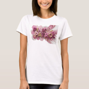 Chic Rosa RÖD PATROULL T-Shirt med Citat