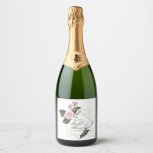 Chic Rosa ros Blommigt Guld Ram Möhippa Cha