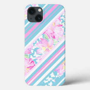 Chic Rosa ros, Turquise Rand: iPad Case