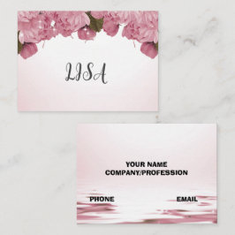 chic rosa ros visitkort