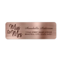 Chic Rosa Rosa Guld Metall Folie Glitter Fröken ti