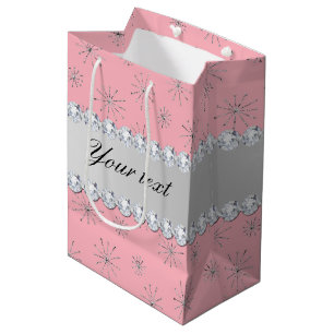 Chic rosa silverglittersnöflingor