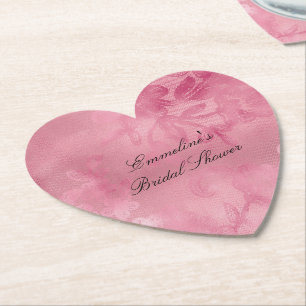 Chic Rosa Spets Underlägg Papper
