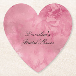 Chic rosa spets underlägg papper