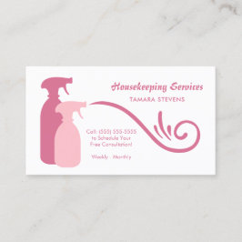 Chic Rosa Spray Flaskor Hushållsservice Visitkort