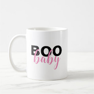 Chic Rosa Svart Boo Baby Citat Kaffemugg