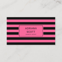 Chic rosa svart rand Beauty Professional