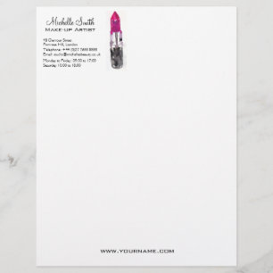 Chic rosa svart silver läppstift Makeup Brevhuvud