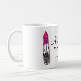 Chic rosa svart silver läppstift Makeup Kaffemugg