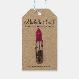 Chic rosa svart silver läppstift Makeup Presentetikett